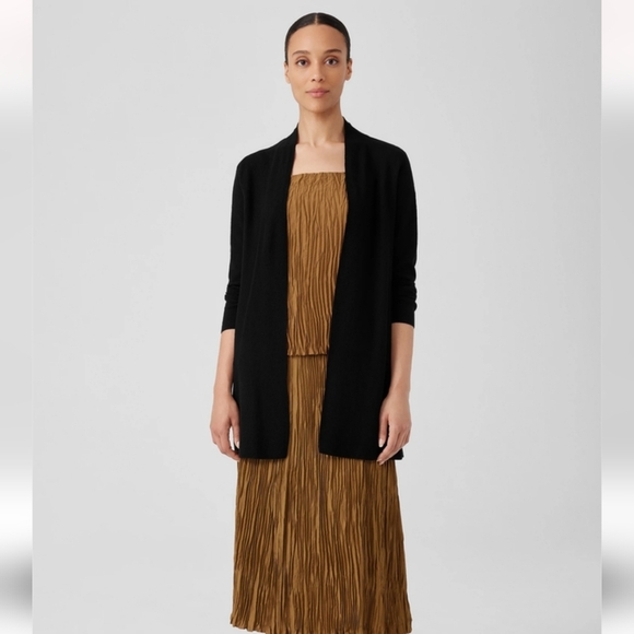 Eileen Fisher Organic Linen Blend Knit Cardigan - Picture 2 of 10